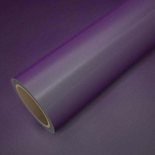 Rolo de vinil ICR® mágico cinzento para roxo sobre uma folha do mesmo vinil